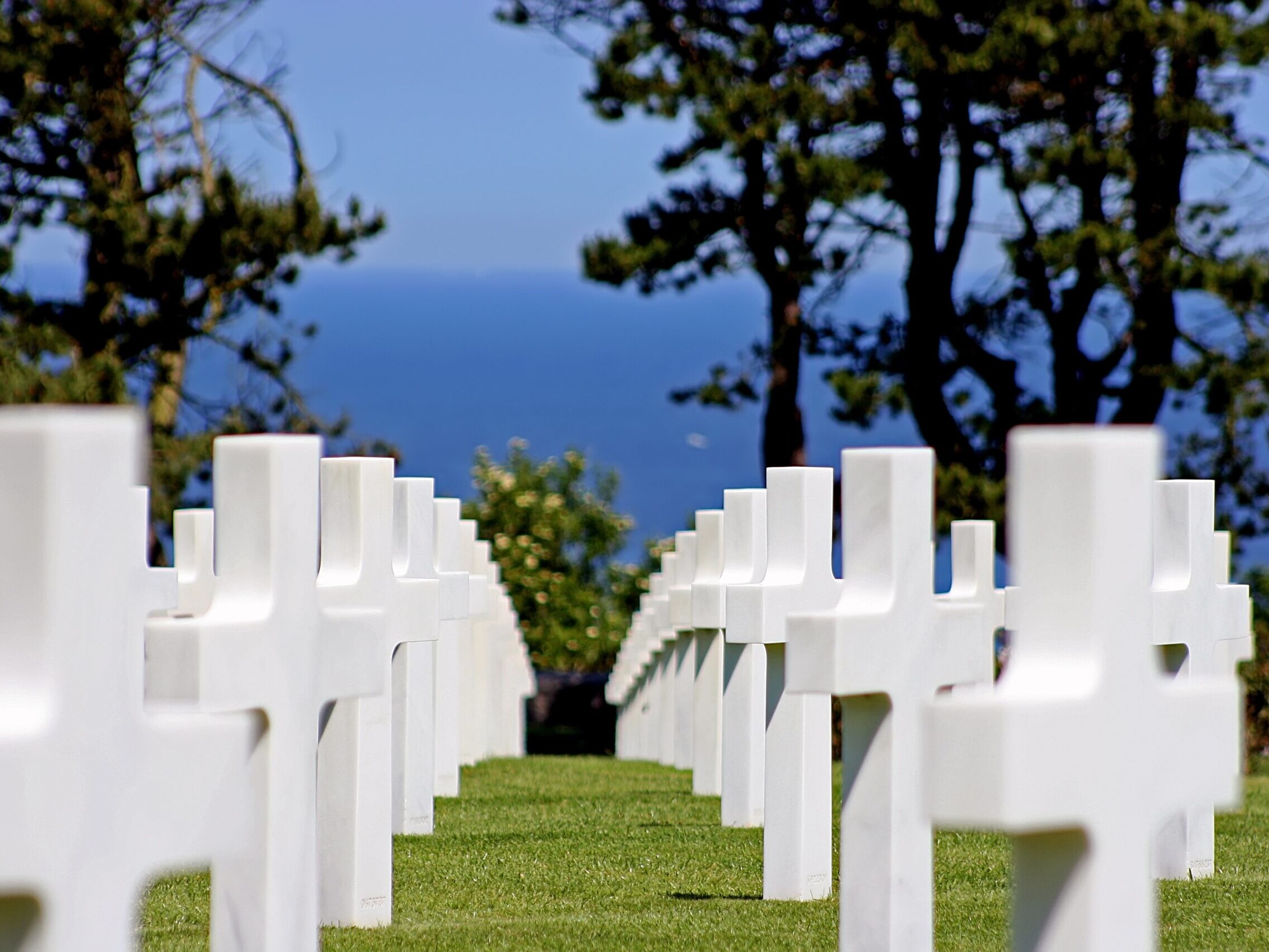 excursion groupe cimetiere americain COLLEVILLESURMER