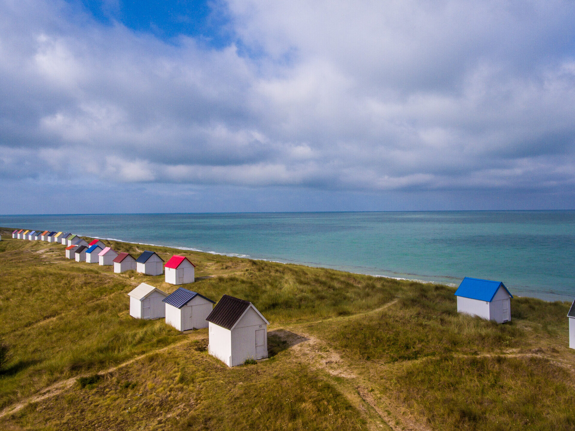 journée groupe visite cabines de Gouville-sur-mer