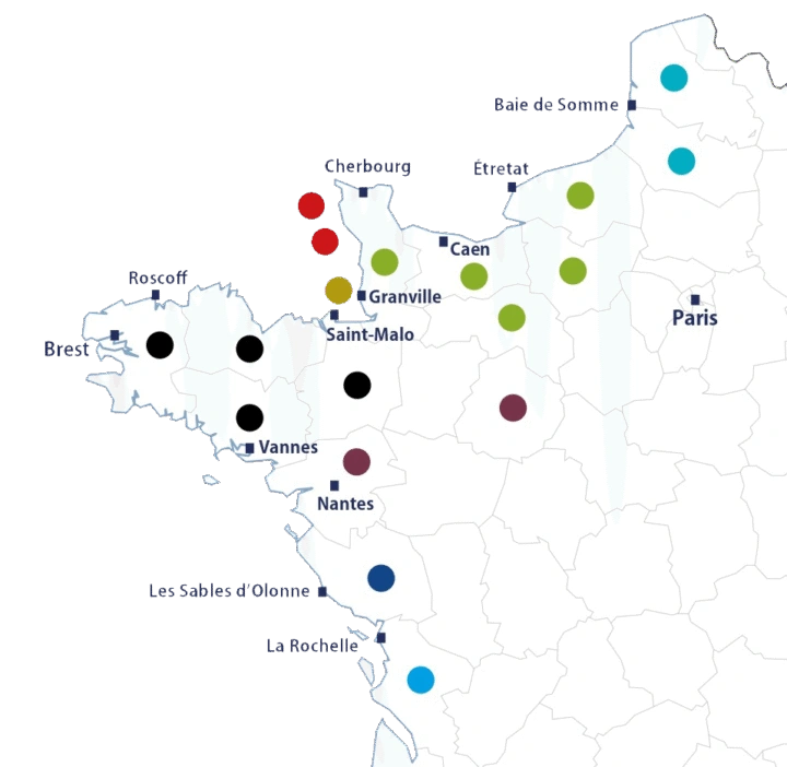 carte regions ouest voyages groupes